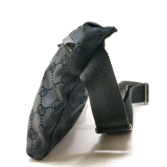 Gucci Black GG Monogram W/ Silver Hardware Waist/Bum Unisex Bag (EUC)COA✨️🖤🩶✨️ - Picture 2 of 9